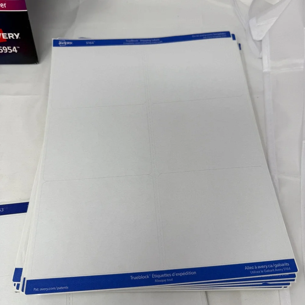 Avery‎ Shipping Labels Bundle Neon Assorted 5954 5978 18163 5164 Laser 52 Sheets